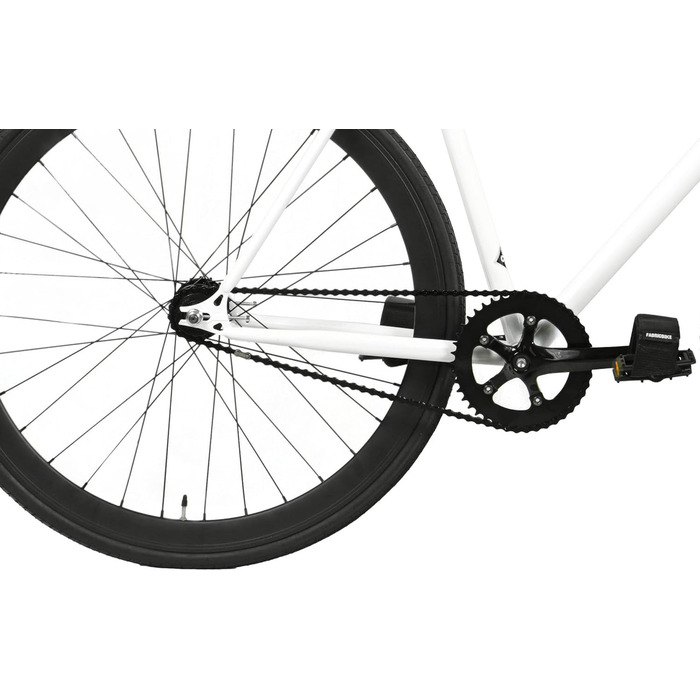Чоловічий велосипед FabricBike Original 2.0, білий-чорний, розмір S