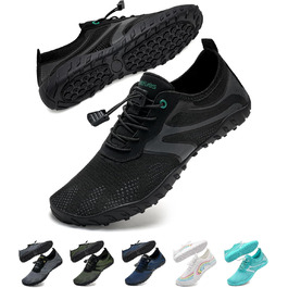 Водні черевики для плавання та відпочинку на пляжі: чоловічі та жіночі, чорні, розмір 36-48 EU