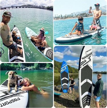 SUP дошка надувна FBSPORT, комплект для Stand Up Paddling 15 см, з регульованим алюмінієвим веслом та насосом