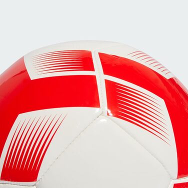 Футбольний м'яч adidas Starlancer CLB, машинна прошивка, розмір 3, біло-червоний