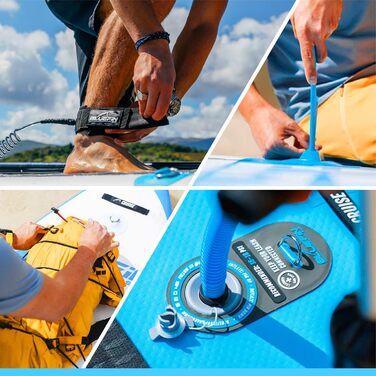 Набір для SUP Bluefin Cruise Premium: надувне весло для дорослих, з рюкзаком, веслом з фібергласу та насосом. 5 років гарантії. Колір: блакитний, довжина: 15'