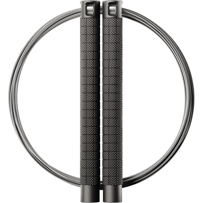 RPM Comp4 - Преміум-стрибкове канат для професіоналів. Алюмінієві ручки, регульована довжина, швидка ротація для Double Unders. Ідеально для функціонального фітнесу та фітнес-тренувань. Колір: True Black