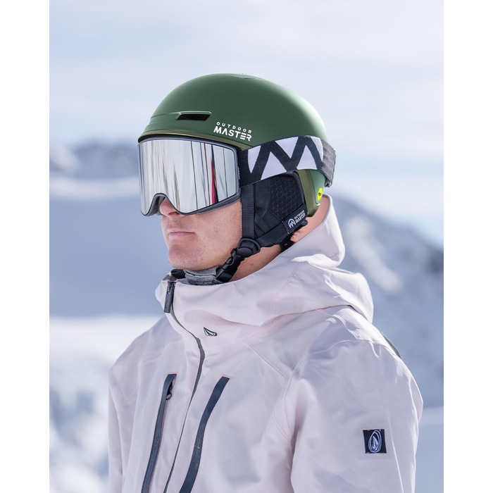 Шолом для сноуборду та лиж OutdoorMaster MIPS, вентиляція, полікарбонат, універсальний розмір, для чоловіків і жінок