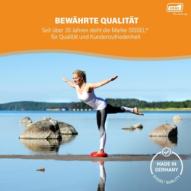 SISSEL® Balancefit® - балансборд для тренування всього тіла, координації та масажу | Зроблено в Німеччині | Ø32 см, 7 см, до 130 кг, блакитний