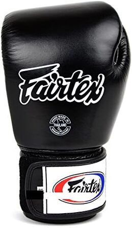 Боксерські рукавички Fairtex BGV1 дихаючі, шкіряні, чорні, 10oz – для боксу, ММА, кікбоксингу та Муай Тай