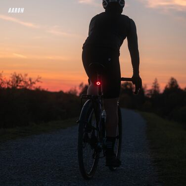 Велофара AARON 100/50 LUX: комплект передньої та задньої велофари, USB, StVZO, водонепроникна, для міських велосипедистів та електровелосипедів