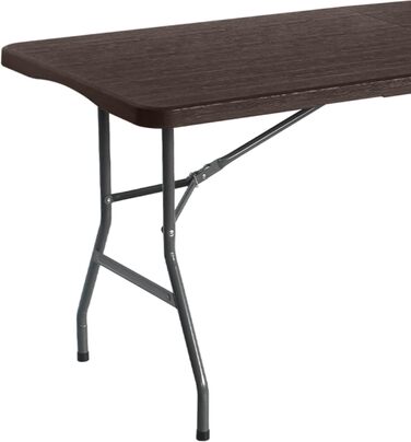 Розкладний стіл THINIA HOME прямокутний, ефект дерева 180x74x74 см
