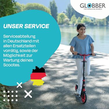 Самокат Globber NL 205 для дітей від 6 років, підлітків і дорослих, колеса 205 мм, підшипники ABEC 7, регульована висота