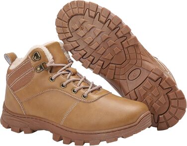 Зимові черевики для чоловіків та жінок – теплі, з підкладкою, снігоступи, легкі, неслизькі, для активного відпочинку та повсякденного носіння (39 EU, Жовтий Gb1172)