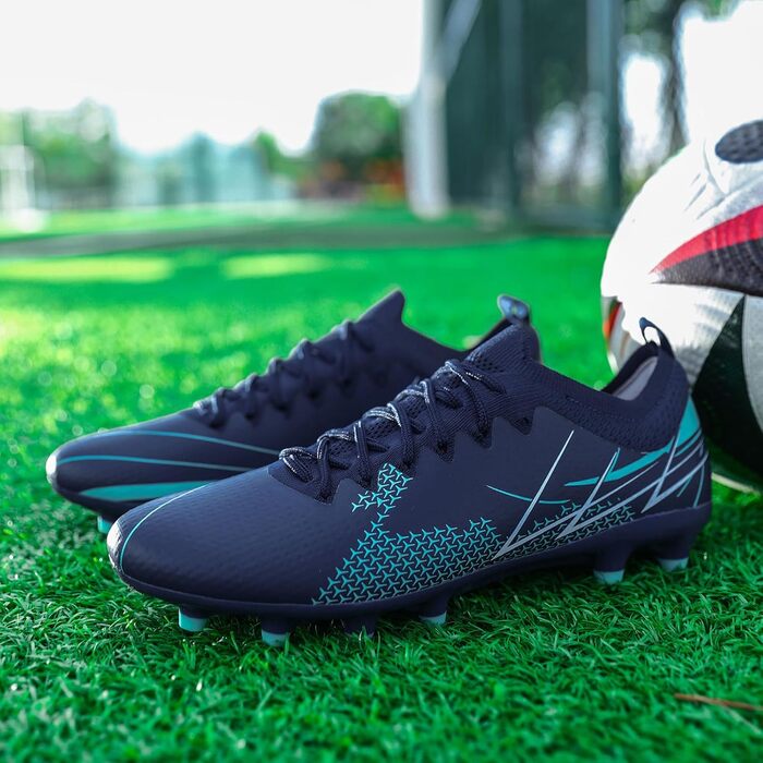 Чоловічі футбольні бутси для штучного покриття, дитячі тренувальні кросівки, спортивне взуття для футболу та відпочинку на природі, розмір 39-45, блакитні
