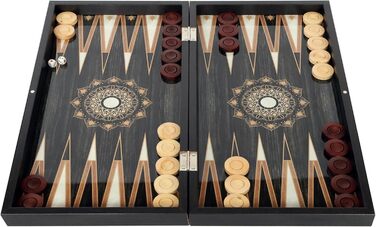 Настільна гра Нарди HBS GAMES Midnight Pearl, 48 см, дерев'яні фішки, для дорослих і друзів