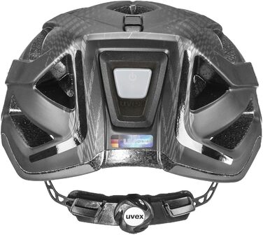 Велошолом Uvex City Active з LED-світлом, чорний матовий, розмір 56-60 см, для міста, для чоловіків і жінок, регульований