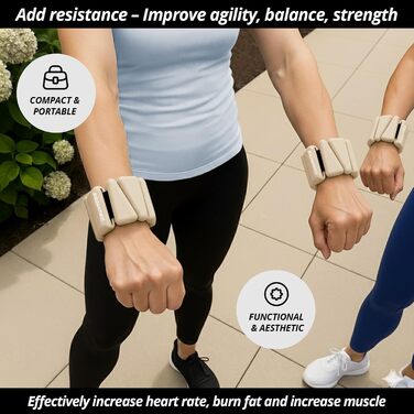 Набір вагів для зап'ястя та щиколоток (2 шт по 0,5 кг) - регульовані ремінці для фітнесу, бігу, йоги, пілатесу, аеробіки, силових тренувань