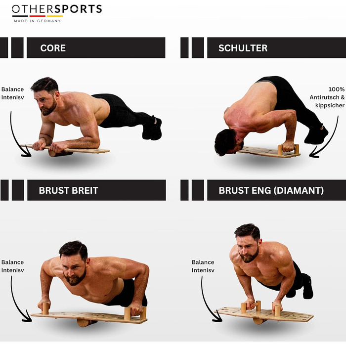 Дошка для віджимань OTHERSPORTS Pro, дерев'яна, для тренування грудних м'язів, без аксесуарів, оригінал
