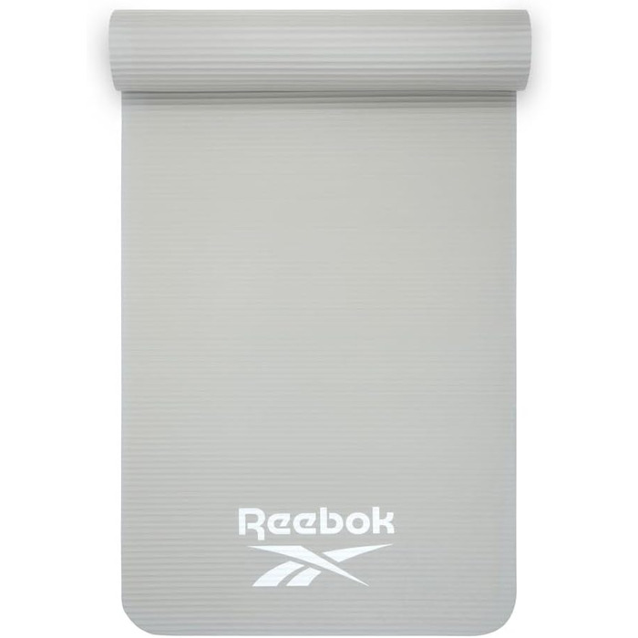 Килимок для фітнесу Reebok, нековзний, натуральна гума, 7/10/15 мм, різні кольори, для тренувань вдома і в залі