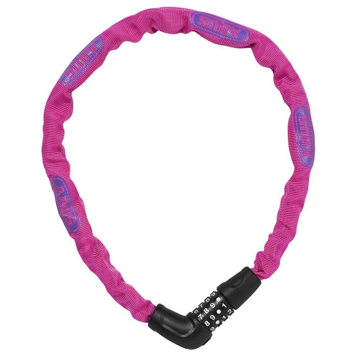 Замок ланцюговий ABUS Steel-O-Chain 5805C – сталевий, 5 мм, рівень захисту 4 (рожевий, 75 см)
