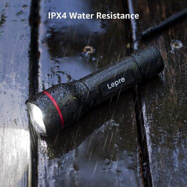 LED ліхтарик Lepro LE000: надпотужний, 5 режимів, водонепроникний, для кемпінгу, туризму, риболовлі, подарунок, з функцією зуму