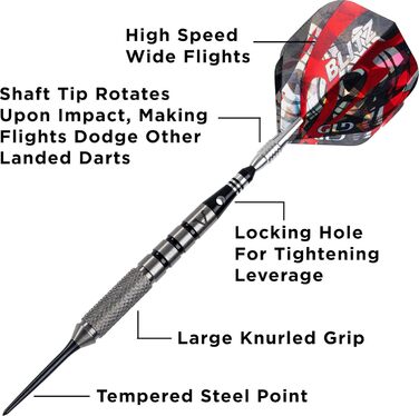 Дротики Viper Blitz 95% вольфрам, з кейсом для зберігання/подорожей, 24 г