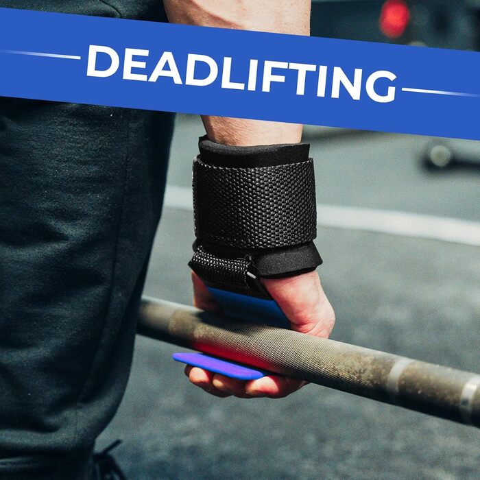 Набори для важкої атлетики BEAST RAGE: напульсники для зап'ястя, неопренові, з гелевою підкладкою, антиковзаючі, для тренувань у спортзалі, чоловічі та жіночі (Блакитний)