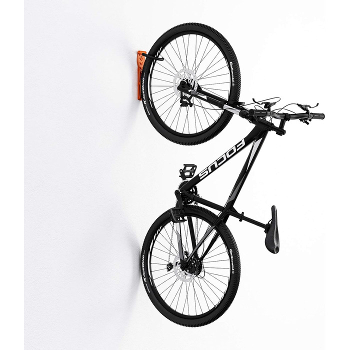 WELLGRO Тримач для велосипеда на стіну - сталевий кріплення, гачок, стійка - колір на вибір (Оранжевий)