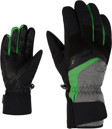 Чоловічі зимові рукавички Ziener Gabino Glove, темно-меланжевий з блідо-зеленим, розмір 10