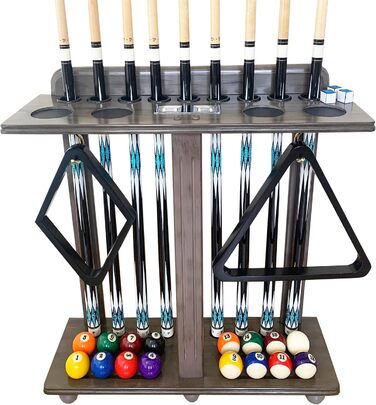 Стійка для зберігання 9 кий для більярдного столу Boden, аксесуари для більярдного столу, лічильник. Виготовлена з масиву твердої деревини.