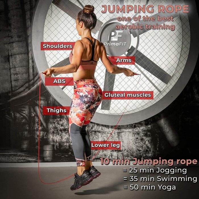 Скакалка PrimaFIT для дорослих 3м, професійна, регульована, з вагами, 2 підшипники, антиковзкі ручки, для боксу, MMA, кросфіту, сталевий трос, з сумкою, срібляста