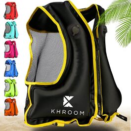Надувна жилет Khroom для дорослих, відповідає новим стандартам ЄС | Зріст 150-210 см, вага до 100 кг | Жилет для снорклінгу та каякінгу, підходить для підлітків та дорослих