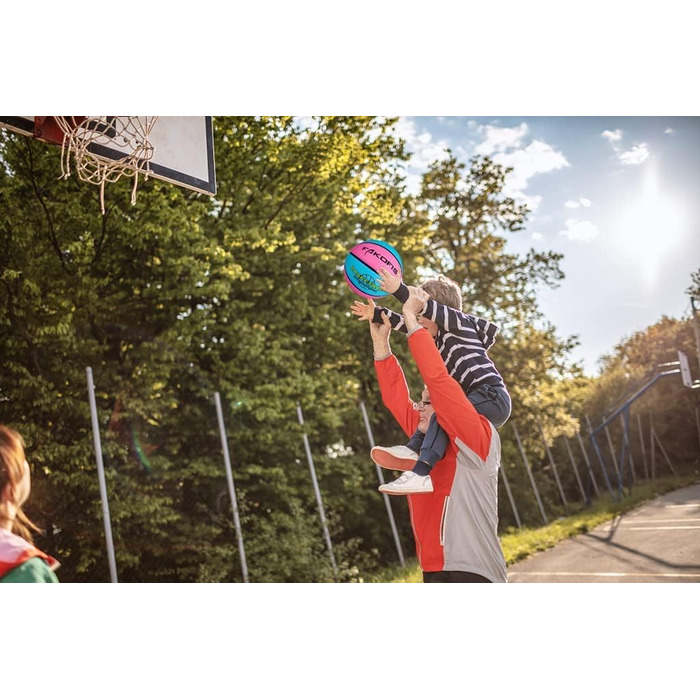 М'яч баскетбольний FAKOFIS, розмір 5/7, для гри в залі та на вулиці, тренування, підходить для дорослих та початківців, рожевий