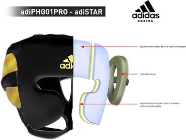 Захисний шолом для боксу adidas adiStar Pro, професійний