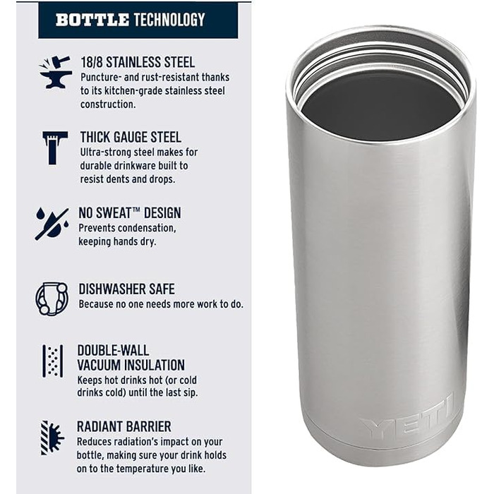 Термос YETI Rambler з кришкою HotShot, білий, 532 мл