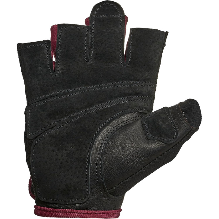Важкі рукавички Harbinger Power для жінок з підтримкою зап'ястя та шкіряною долонею (1 пара), чорний (M, Merlot)