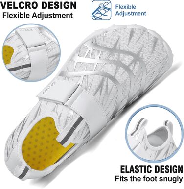 Аквашузи для чоловіків та жінок - швидковисихаючі, нековзні, легкі, для плавання та відпочинку на пляжі, розмір 35-47