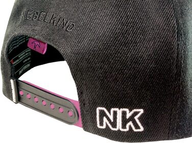 Кепка-снапбек Nebelkind Steini Der Keller унісекс, регульована базакап у стилі streetwear, чорно-рожева, OneSize