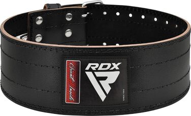 Пояс для важкої атлетики RDX 4” шкіряний, сертифікований IPL/USPA, 12 регульованих отворів, пряжка 6 мм, для пауерліфтингу, бодібілдингу та фітнесу, м'який, для чоловіків і жінок