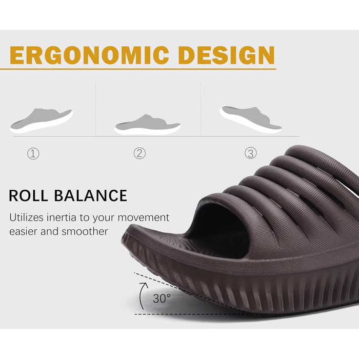 Ортопедичні відновлювальні сандалі KuaiLu для жінок, легкі спортивні шльопанці при плантарному фасциїті, розвантаження суглобів та спини, коричневі, розмір 36 EU