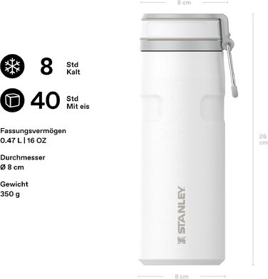 Термопляшка Stanley 1913 IceFlow Twist Flip 0.47л, Frost