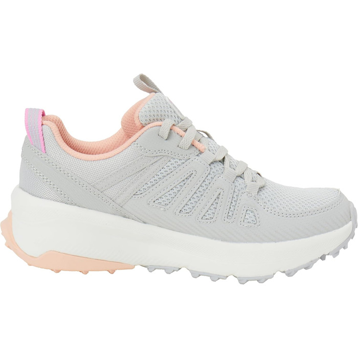 Жіночі кросівки Skechers Switch Back Cascades (35.5 EU, сірий синтетичний текстиль, кораловий декор)