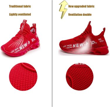 Дитячі кросівки для занять спортом та прогулянок на вулиці, червоні (32 EU)