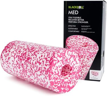 BLACKROLL MED Фасціальний ролик 30×15 см, м'який масажний ролик для чутливої шкіри, фітнес-рол для делікатного масажу, домашній тренажер, м'яка жорсткість, вироблено в Німеччині