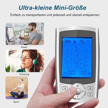 Пристрій TENS EMS від Tosucs: електростимулятор з 10 електродів для зняття болю та масажу спини