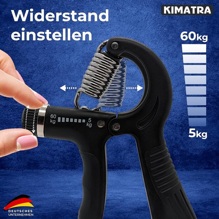 Набір для тренування сили хвату 2 шт. 5-60 кг - тренажер для пальців, рук та передпліччя. З лічильником, чорний