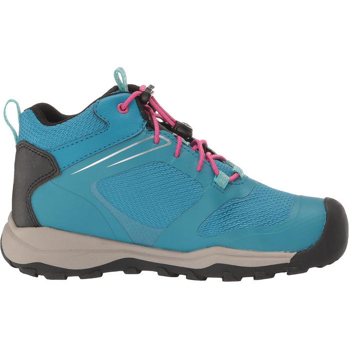 KEEN Wanduro Mid - Водонепроникні дитячі черевики для хайкінгу, Fjord Blue/Fuchsia/Purple, 38 EU