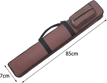 Чохол для кия Billard, захисний, для 1/2 кия, з ручкою, зносостійкий, колір кавовий