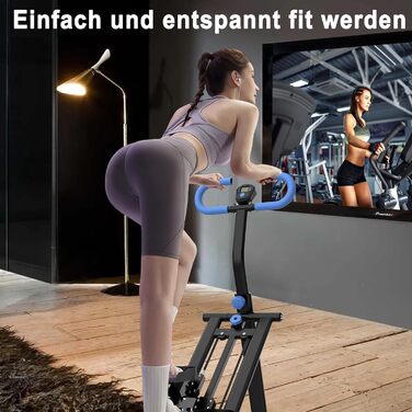 Сходи-степер з регульованим опором для дому – тренажер для кардіотренувань з LCD-дисплеєм та компактним дизайном | Ідеально для домашнього спортзалу, квартири та офісу, чорний