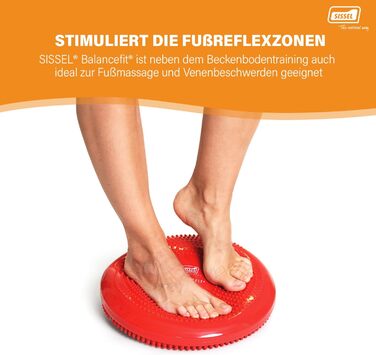 SISSEL® Balancefit® - балансувальний диск для вправ на весь тіл, масажу стоп та тазового дна. Зроблено в Німеччині. Ø32см, 7см, до 130кг (червоний)
