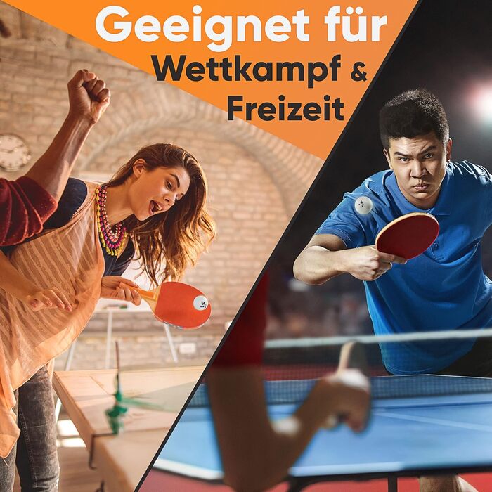 Набір тенісних м'ячів Villkin 3 зірки 40+ 24 шт. - довговічні м'ячі для пінг-понгу, ігри та змагань