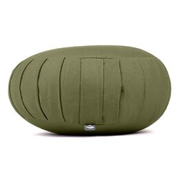 Подушка для медитації Bodhi Zafu ECO: Класична кругла подушка для йоги з органічної бавовни та дрібного жита, висота 19 см (оливково-зелений)