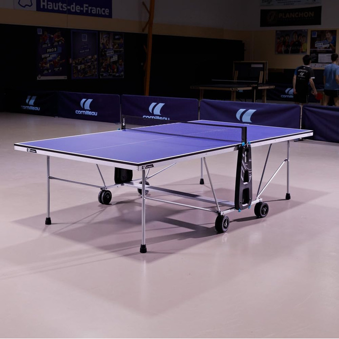 Стіл для настільного тенісу Cornilleau 100 Indoor, складний і на колесах, 18 мм ДСП, для приміщень