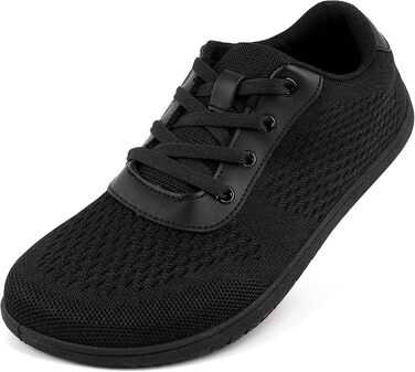 Кросівки для бігу Barfußschuhe: чоловічі та жіночі, зручні, дихаючі, з широкою передньою частиною, антиковзкі, чорні, 43 EU